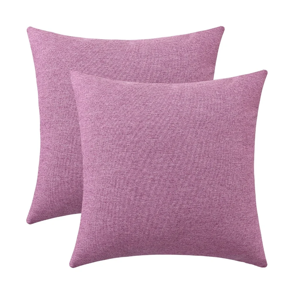 Purple Throw Pillow Covers  (Set‎ of 2, 18 x 18 Inches)